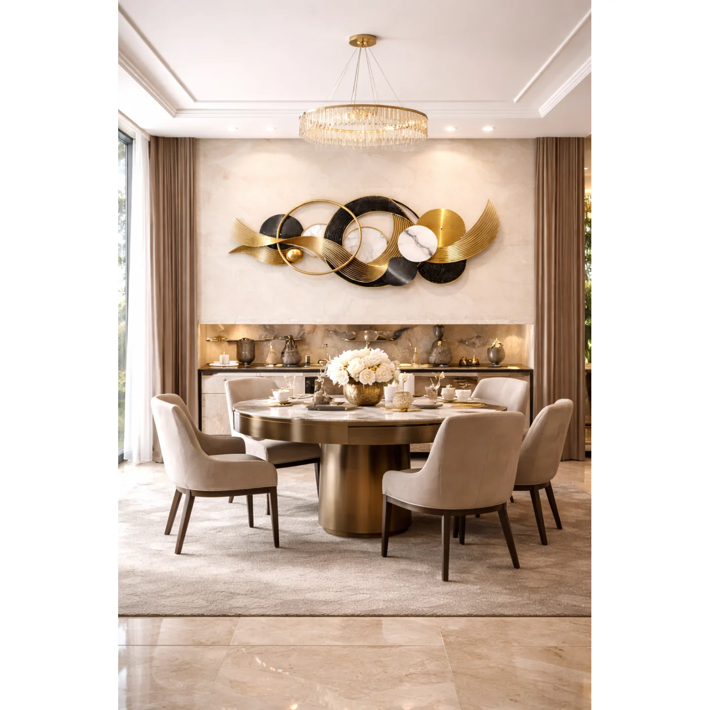 Aurelia Luxe Metal Wall Sculpture