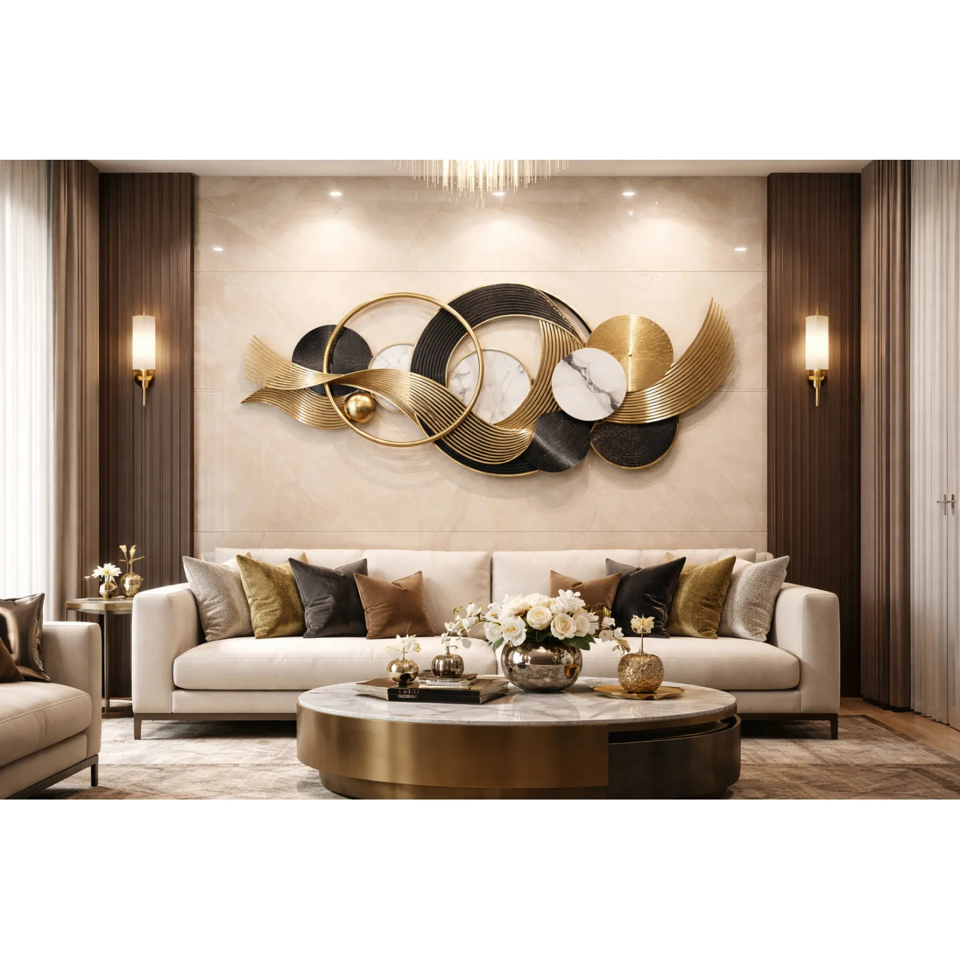 Aurelia Luxe Metal Wall Sculpture