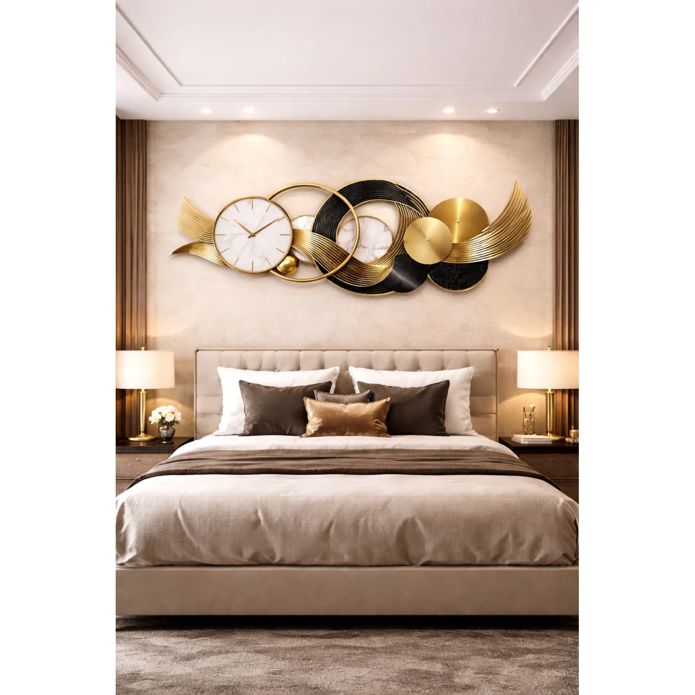 Aurelia Time Luxe Wall Art with Clock