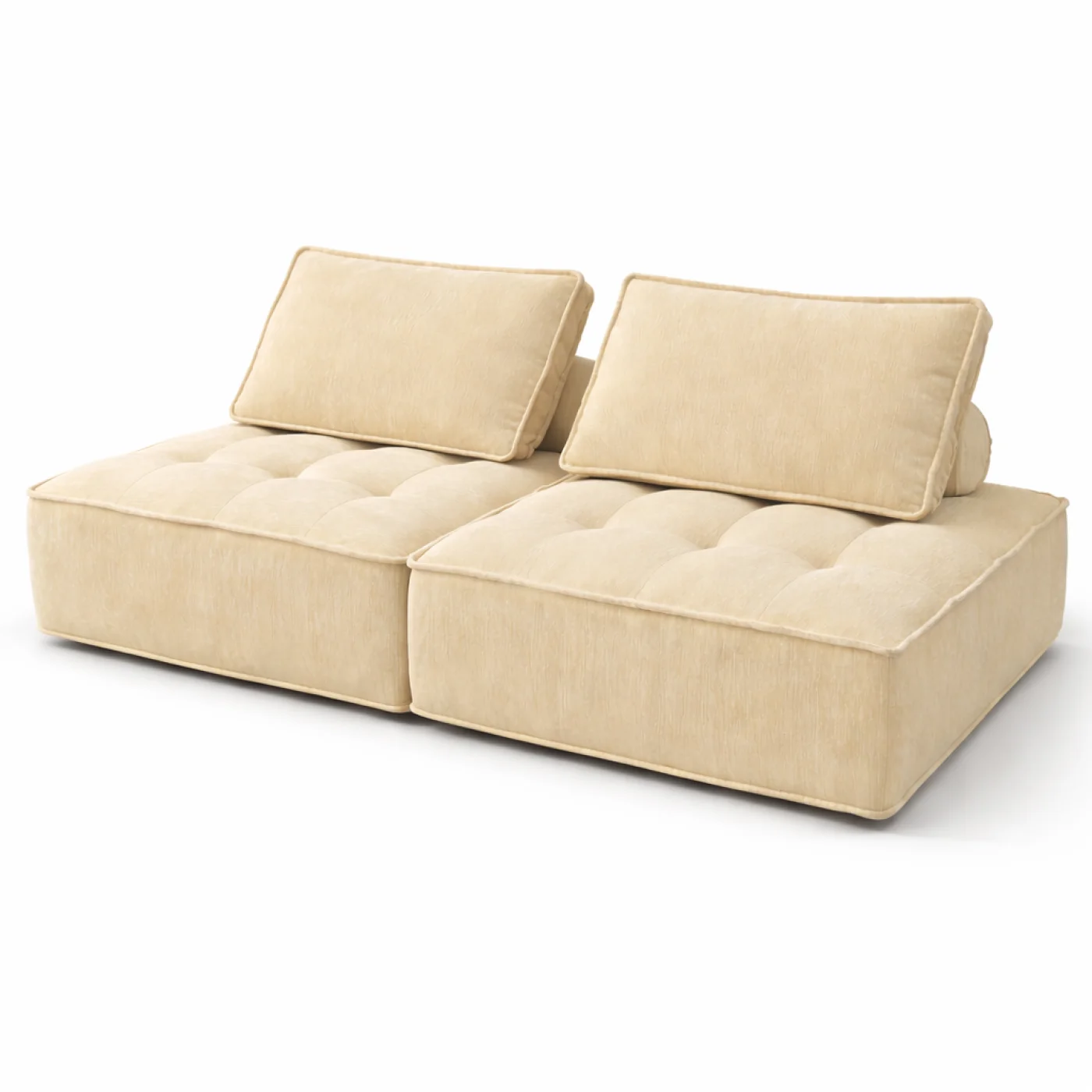 Modular Luxe 3-Seater Sofa – Cream Beige