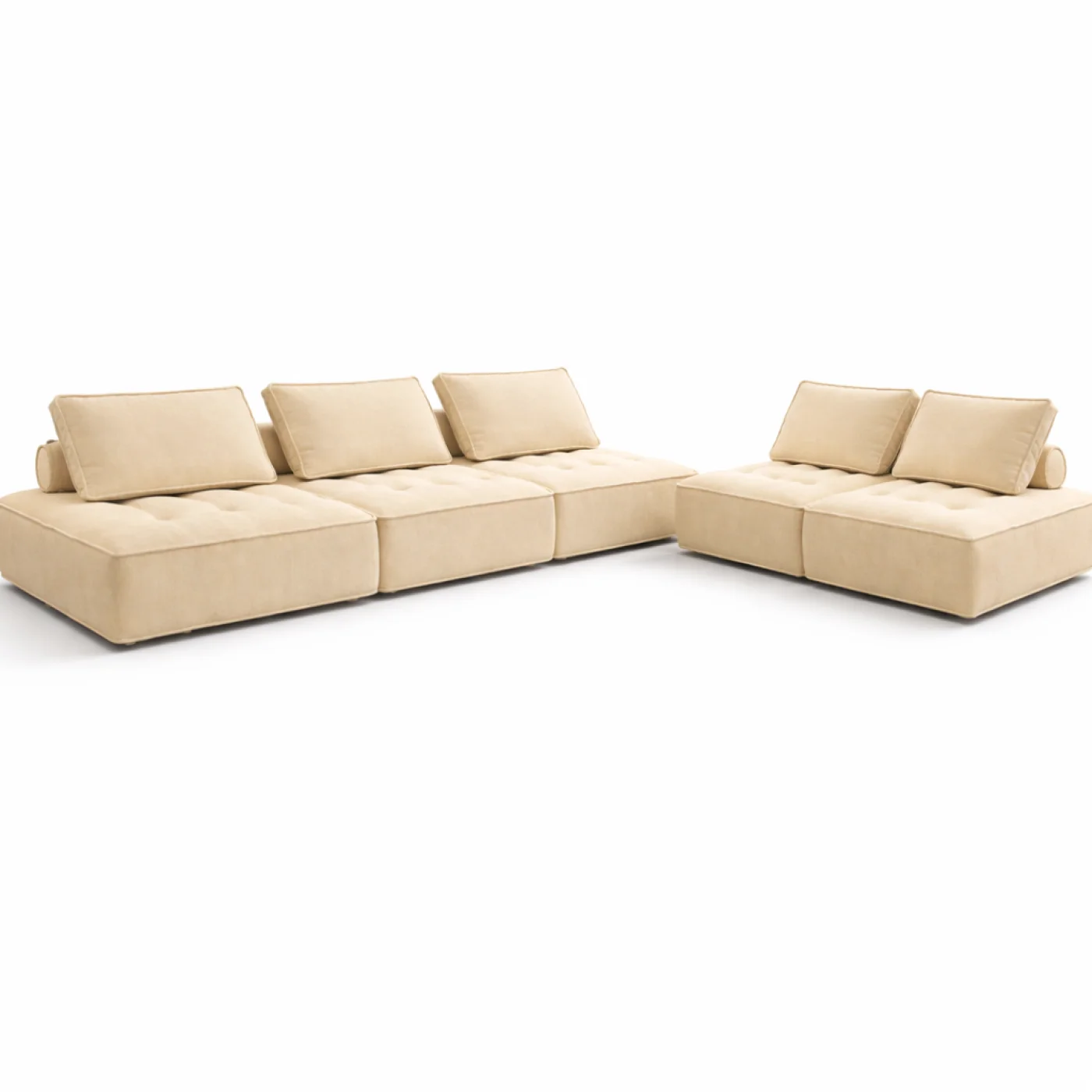 Modular Luxe 3-Seater Sofa – Cream Beige