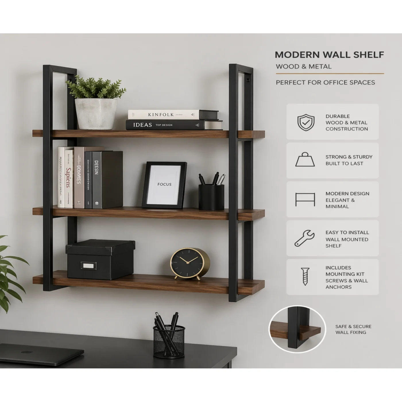 Ruff Decor™ Axiom Frame Wall Shelf Series